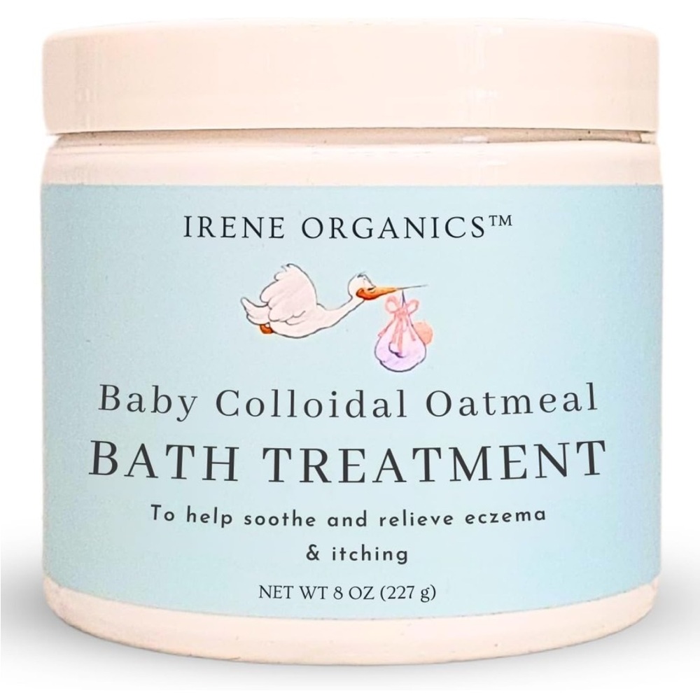 Irene Organics Oatmeal Baby Bath Powder for Eczema